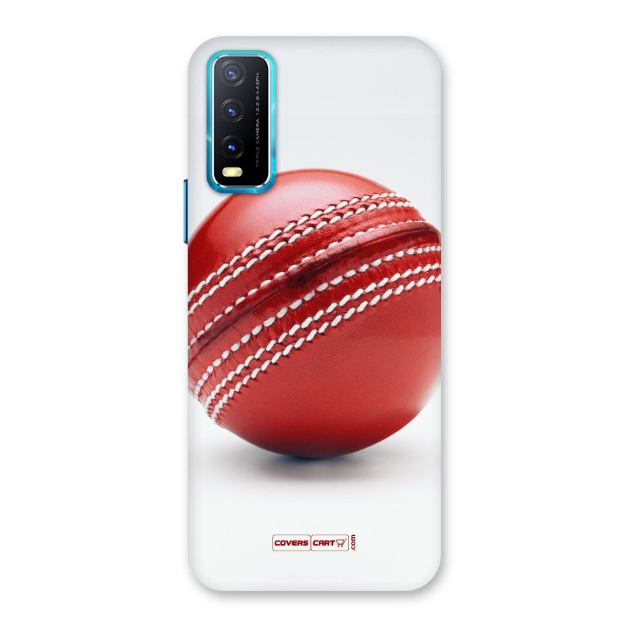 Red International Cricket Ball Back Case for Vivo Y20A