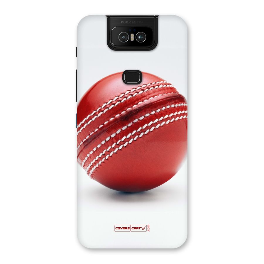 Red International Cricket Ball Back Case for Zenfone 6z