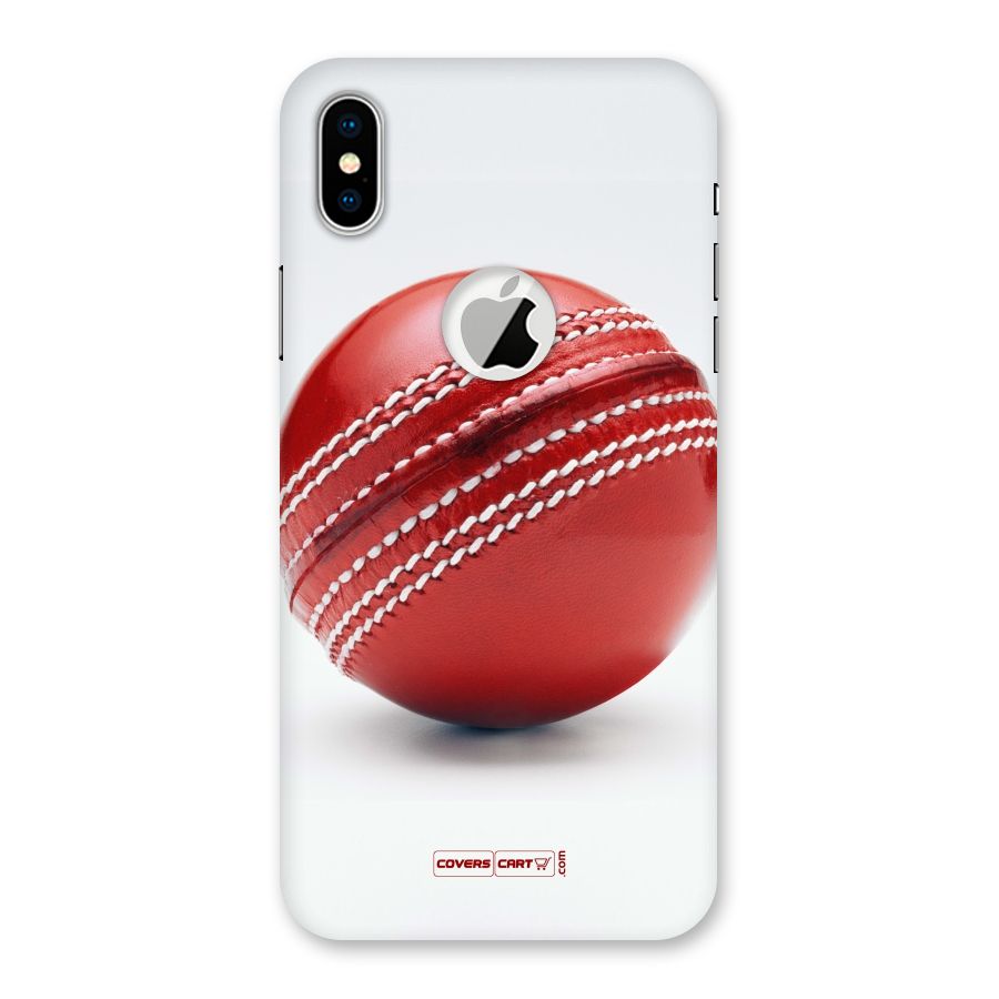 Red International Cricket Ball Back Case for iPhone XS Logo Cut