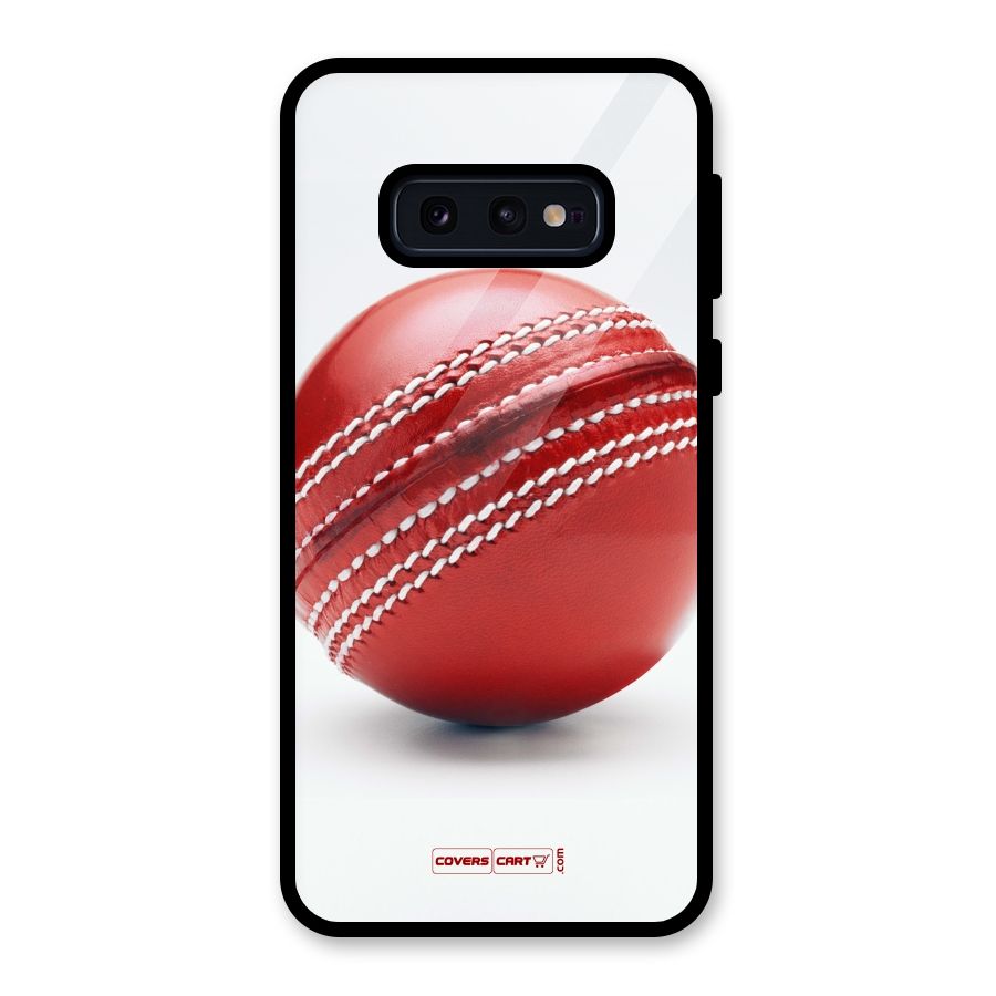 Red International Cricket Ball Glass Back Case for Galaxy S10e