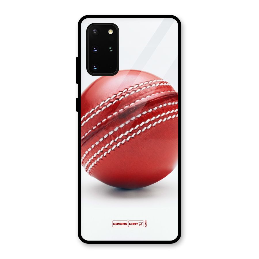 Red International Cricket Ball Glass Back Case for Galaxy S20 Plus
