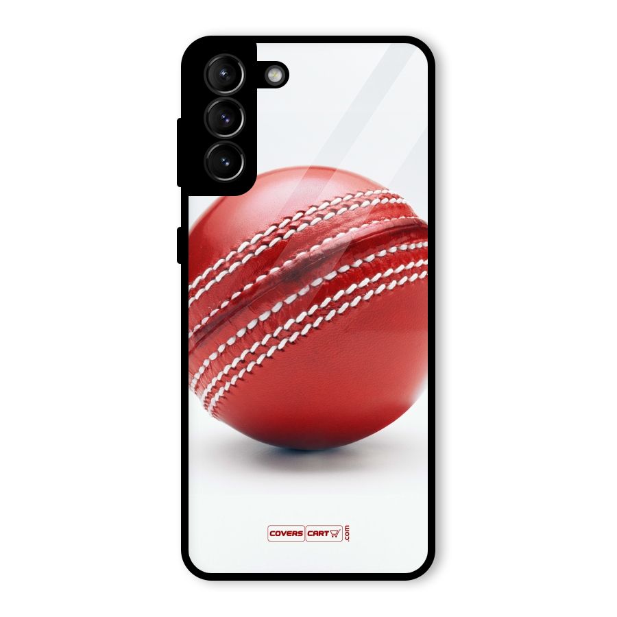Red International Cricket Ball Glass Back Case for Galaxy S21 Plus