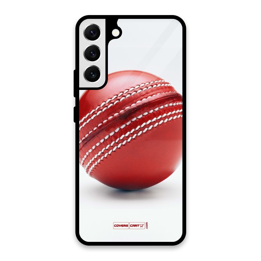 Red International Cricket Ball Glass Back Case for Galaxy S22 Plus 5G