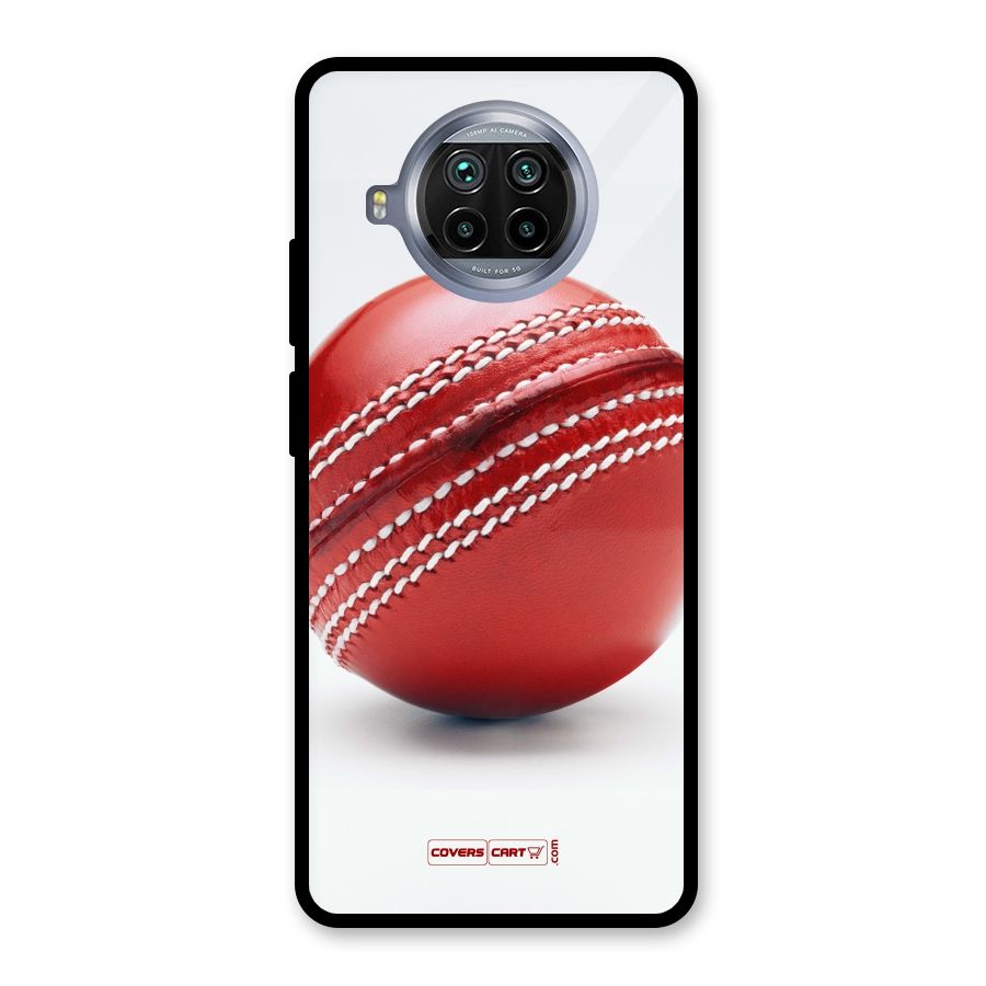 Red International Cricket Ball Glass Back Case for Mi 10i