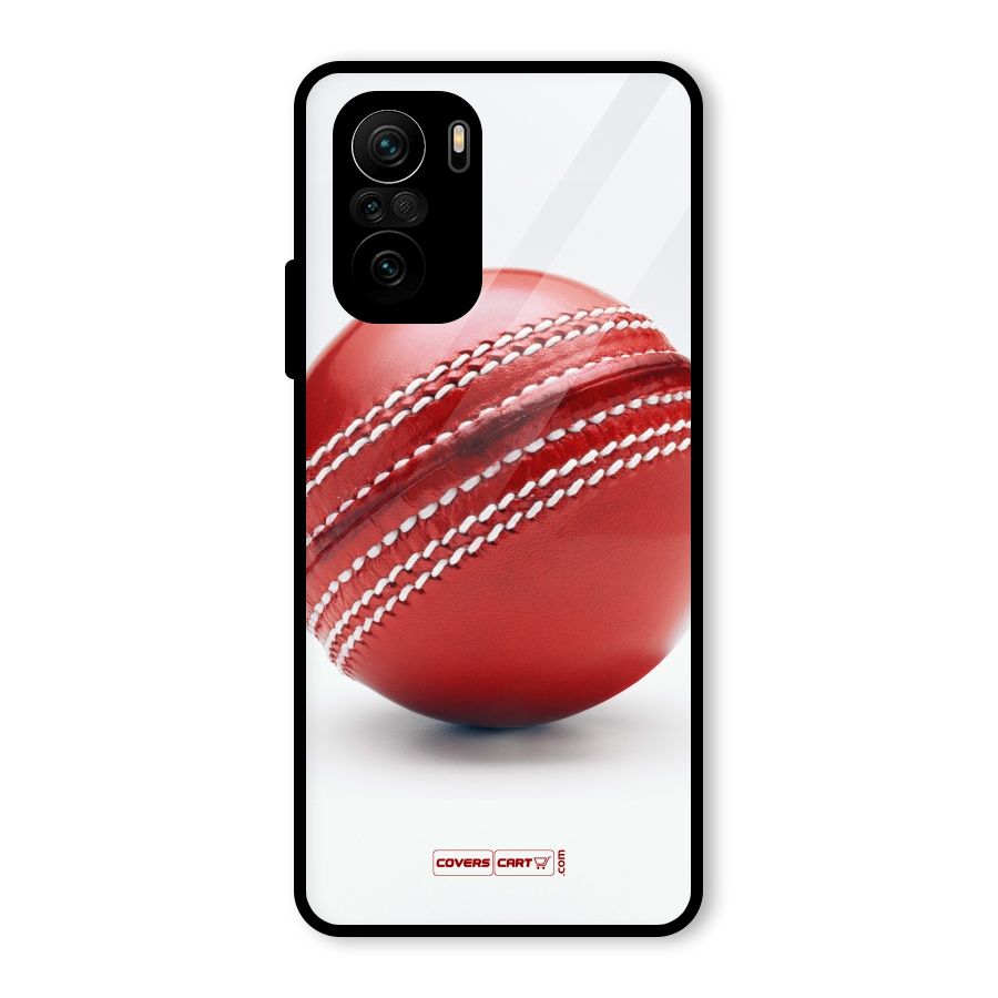 Red International Cricket Ball Glass Back Case for Mi 11x