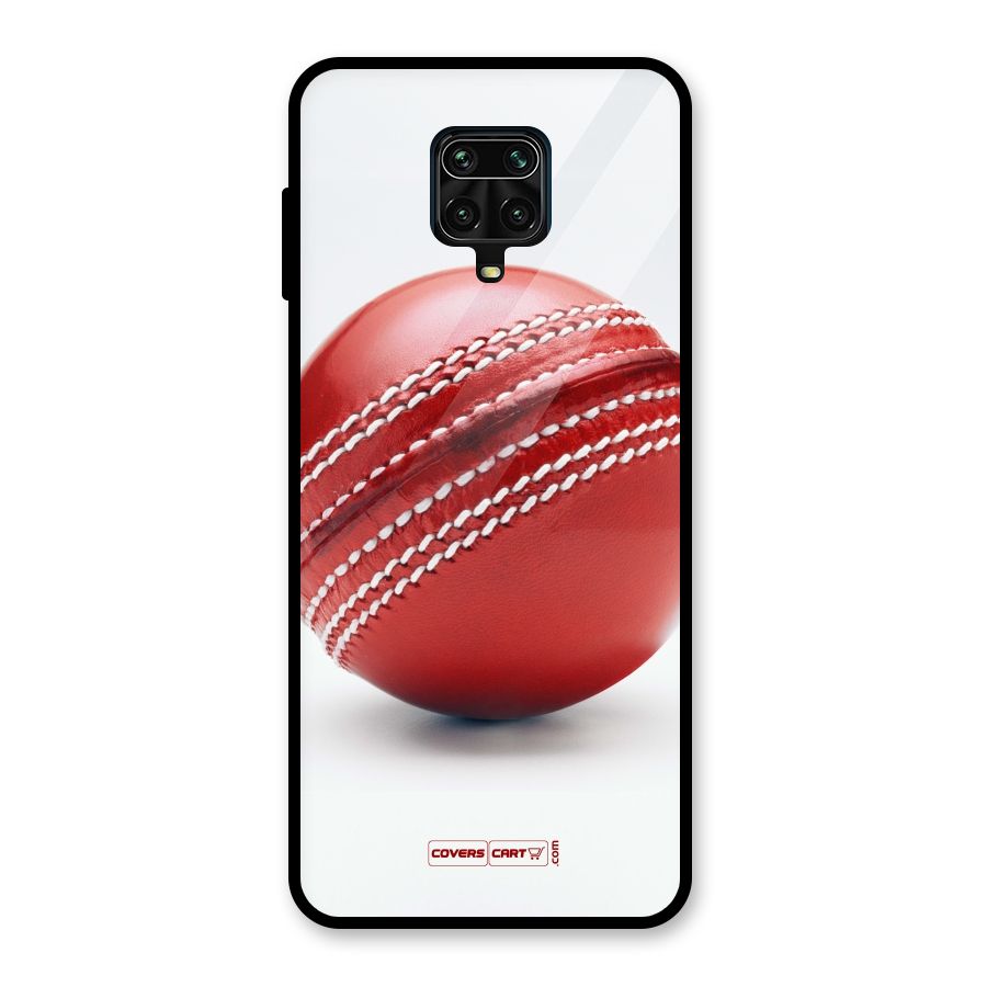 Red International Cricket Ball Glass Back Case for Poco M2 Pro
