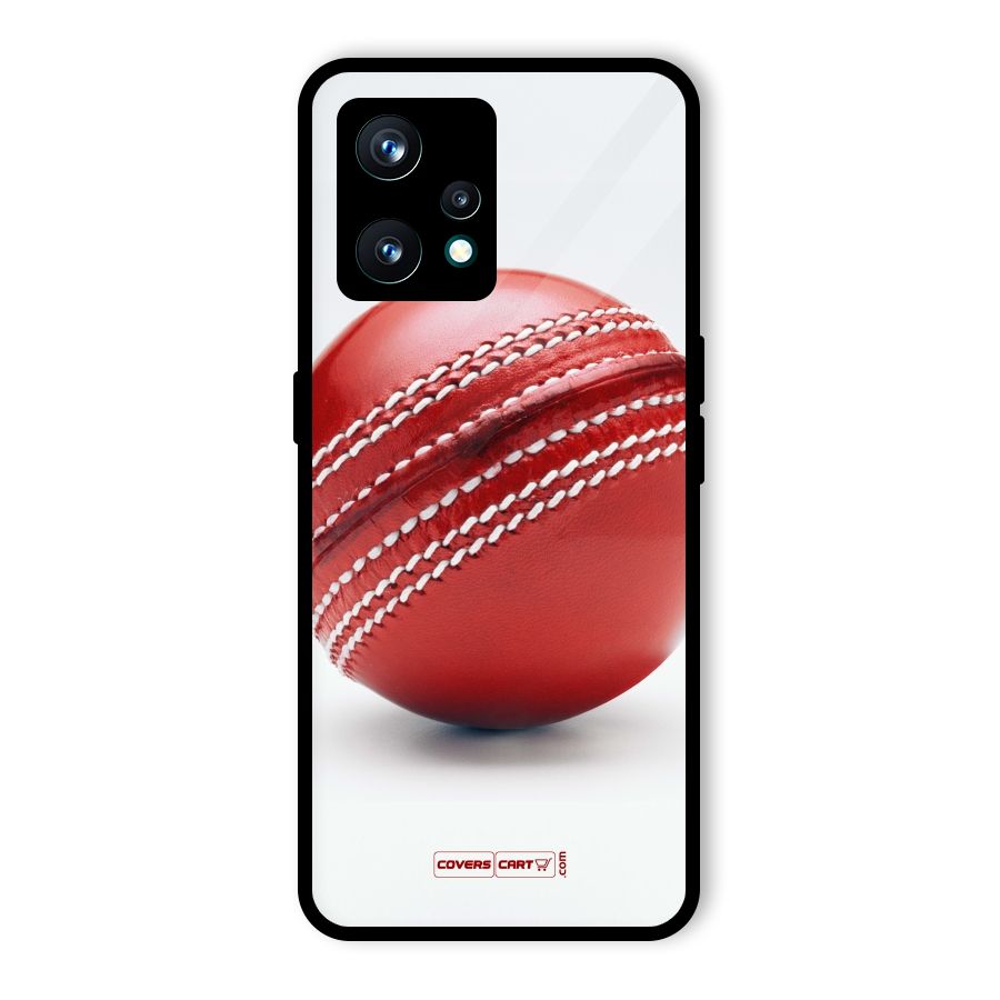 Red International Cricket Ball Glass Back Case for Realme 9 Pro Plus 5G