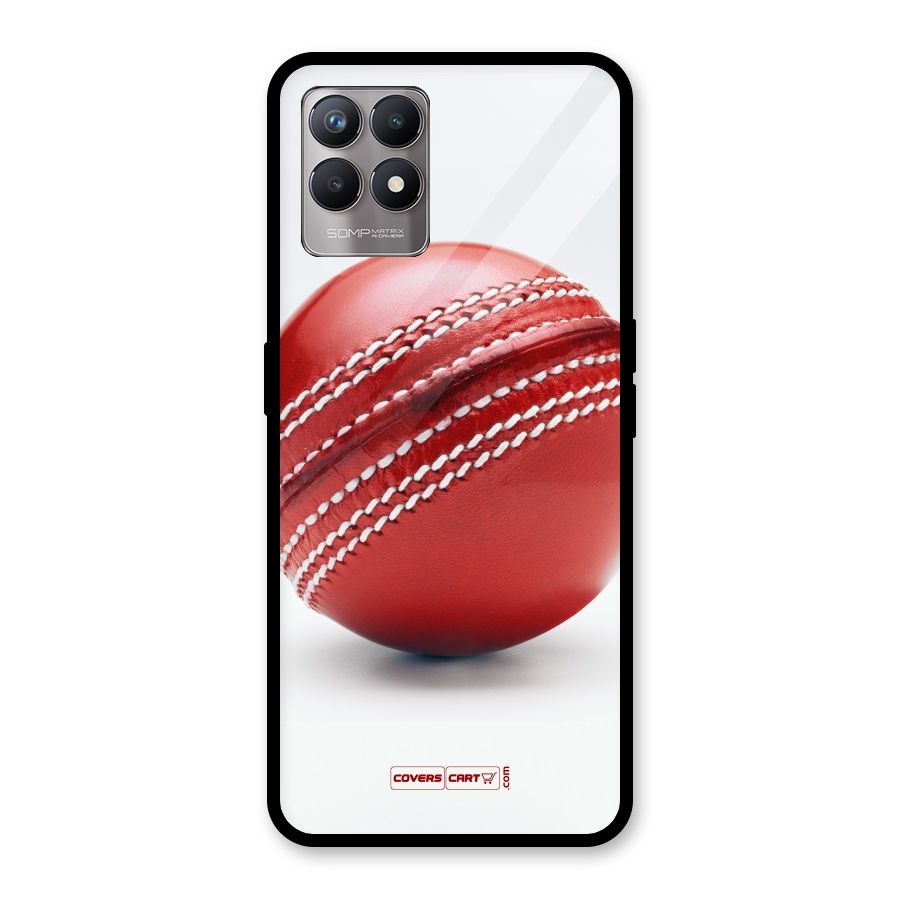 Red International Cricket Ball Glass Back Case for Realme Narzo 50