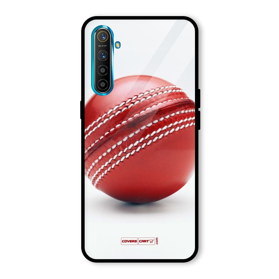 Red International Cricket Ball Glass Back Case for Realme X2