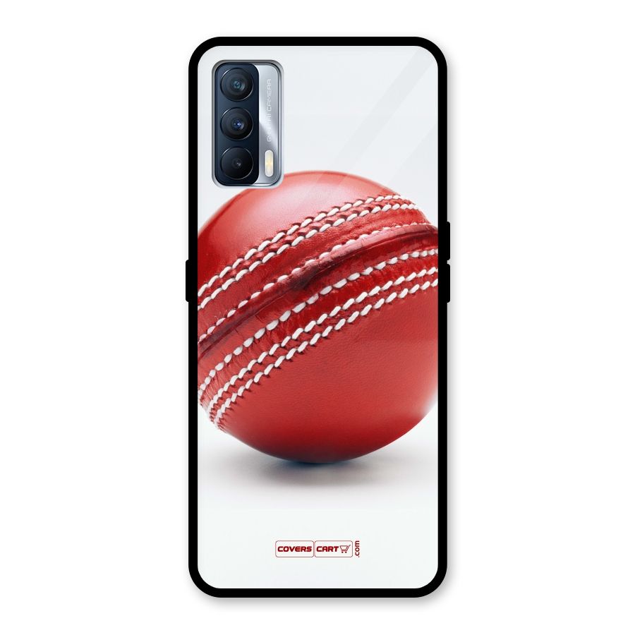 Red International Cricket Ball Glass Back Case for Realme X7