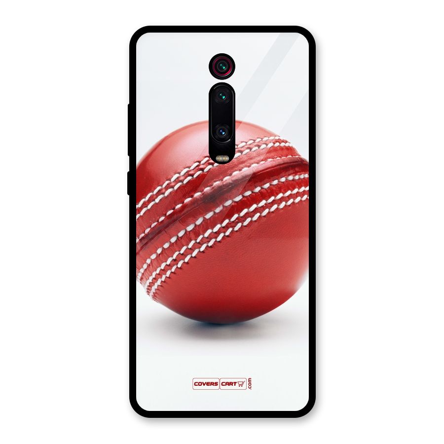 Red International Cricket Ball Glass Back Case for Redmi K20