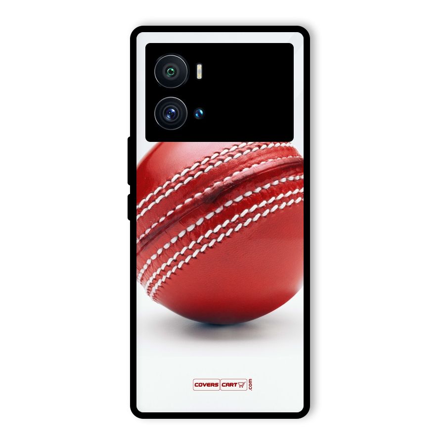 Red International Cricket Ball Glass Back Case for Vivo iQOO 9 Pro