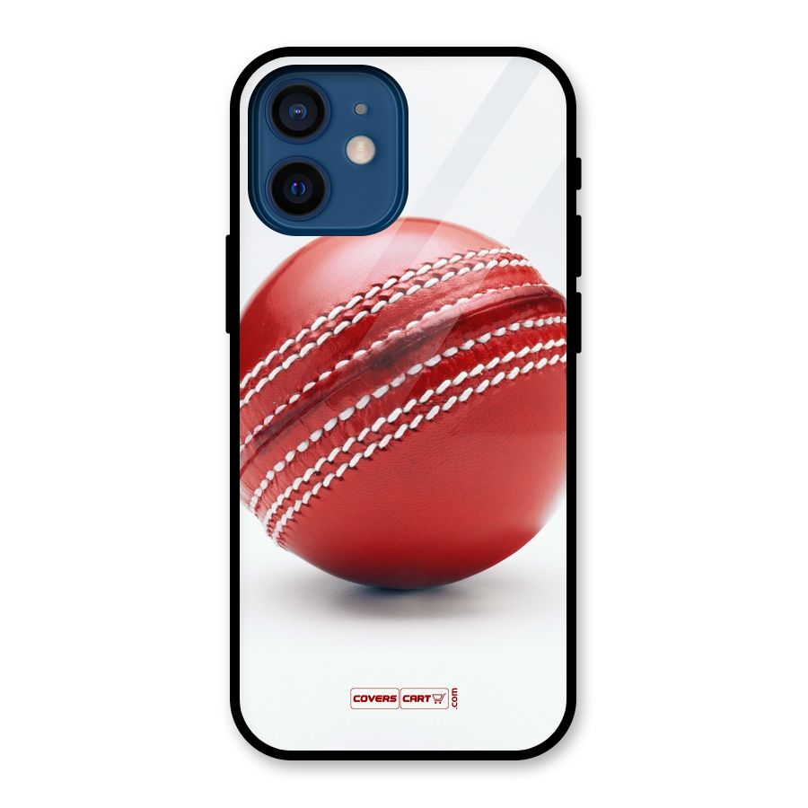 Red International Cricket Ball Glass Back Case for iPhone 12 Mini