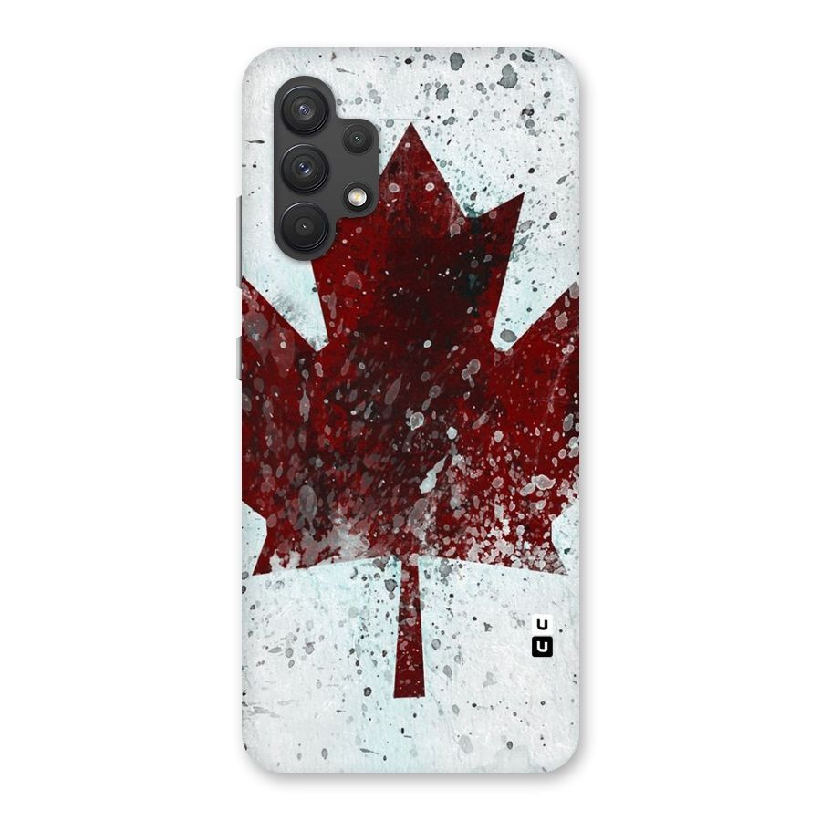 Red Maple Snow Back Case for Galaxy A32
