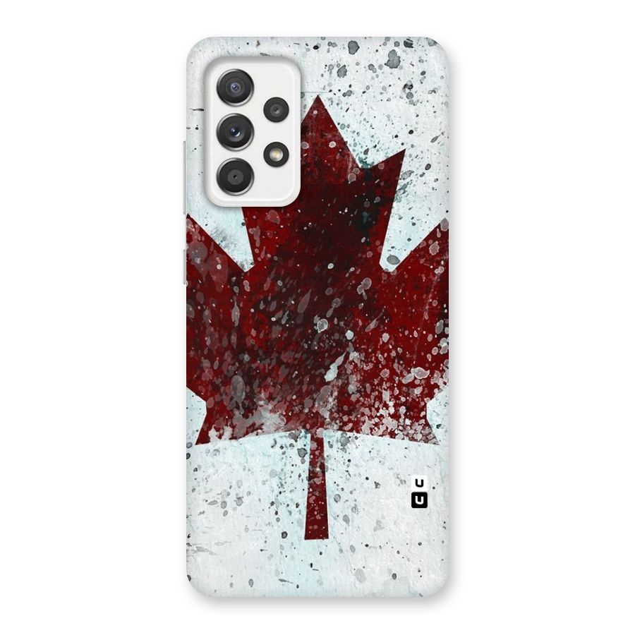 Red Maple Snow Back Case for Galaxy A52