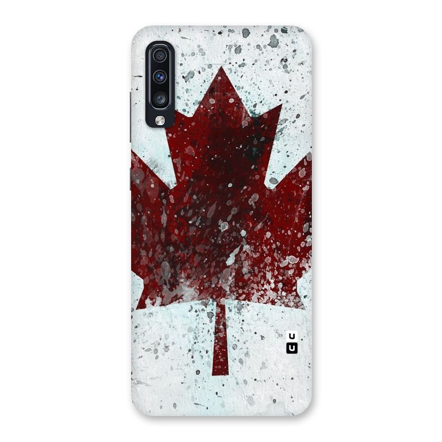 Red Maple Snow Back Case for Galaxy A70