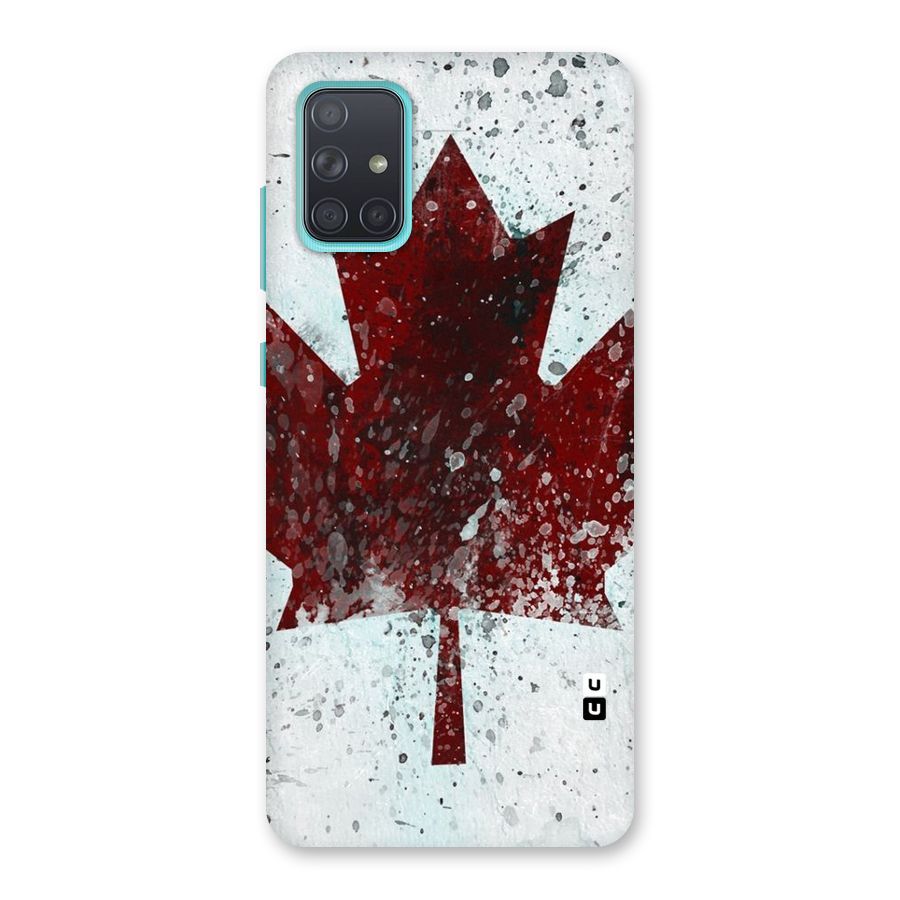 Red Maple Snow Back Case for Galaxy A71