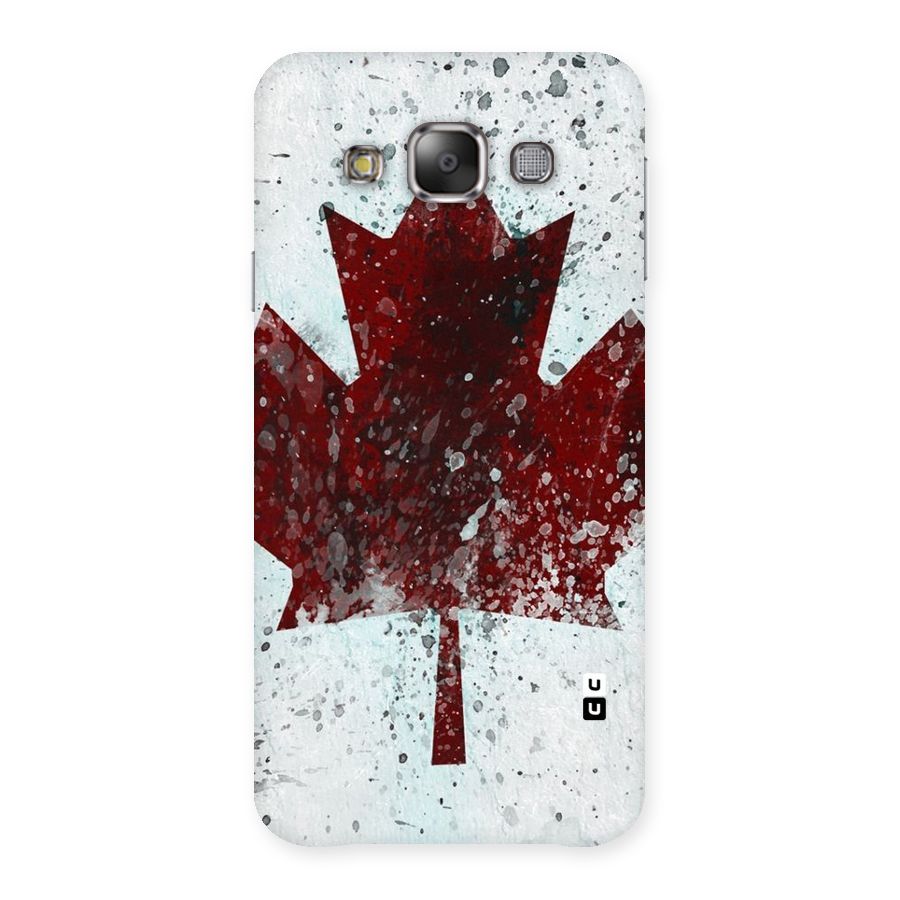 Red Maple Snow Back Case for Galaxy E7