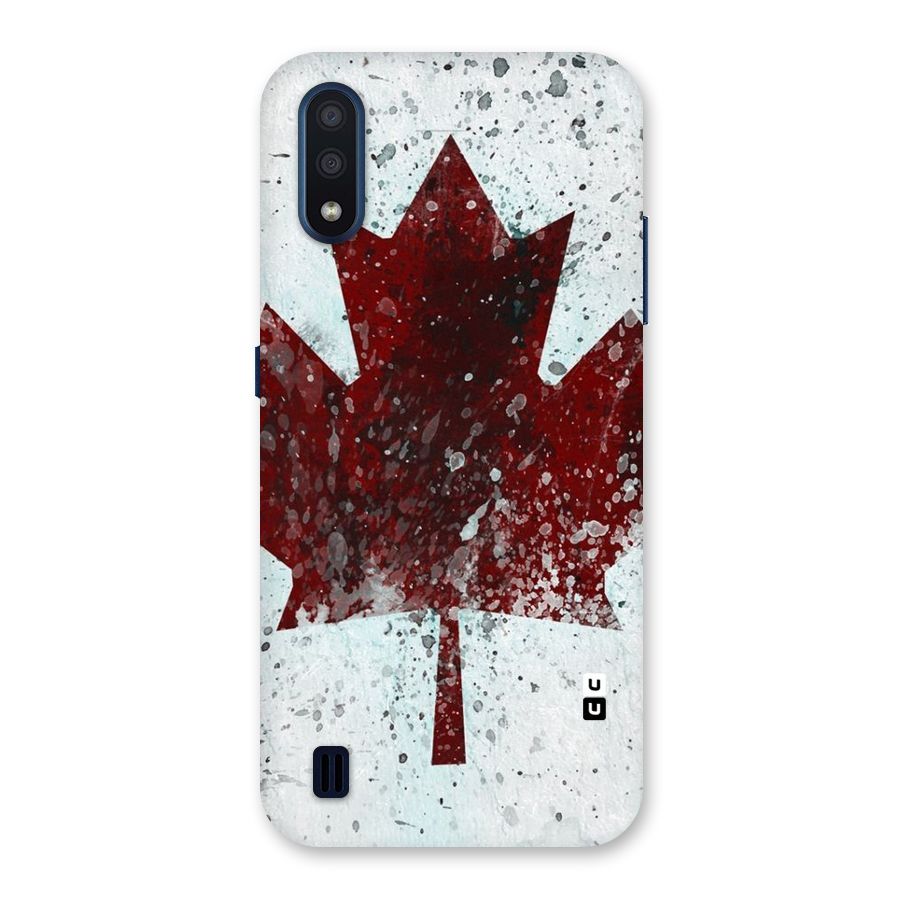 Red Maple Snow Back Case for Galaxy M01