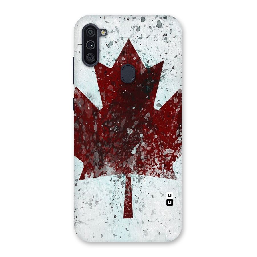 Red Maple Snow Back Case for Galaxy M11