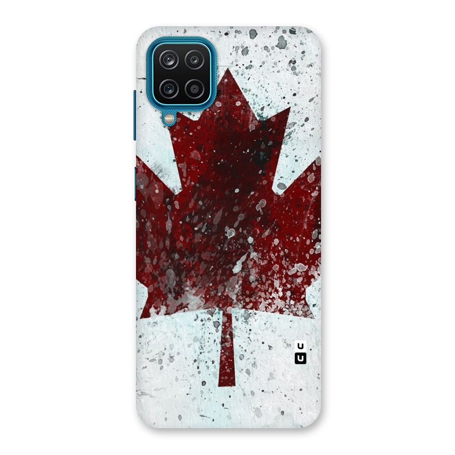 Red Maple Snow Back Case for Galaxy M12