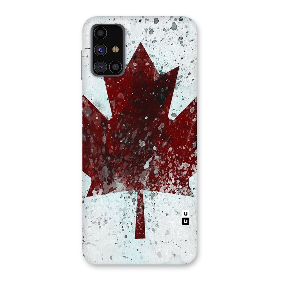 Red Maple Snow Back Case for Galaxy M31s
