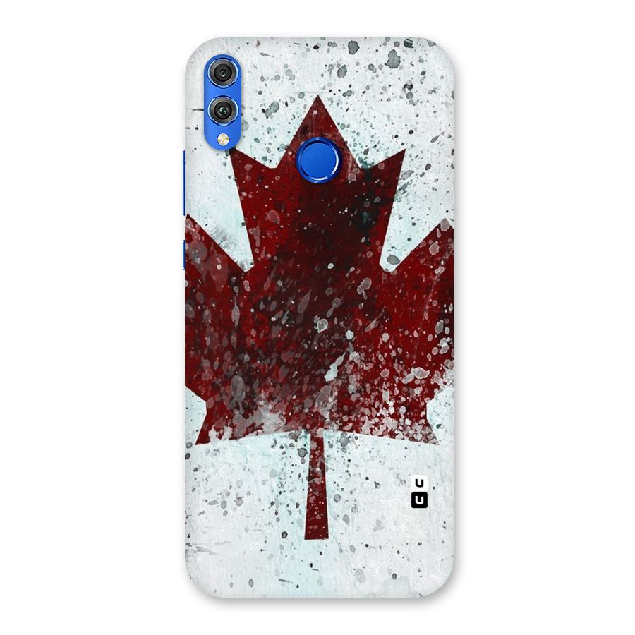Red Maple Snow Back Case for Honor 8X