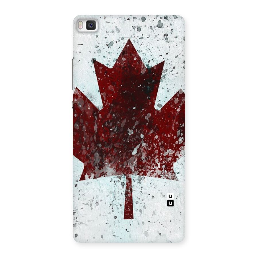 Red Maple Snow Back Case for Huawei P8