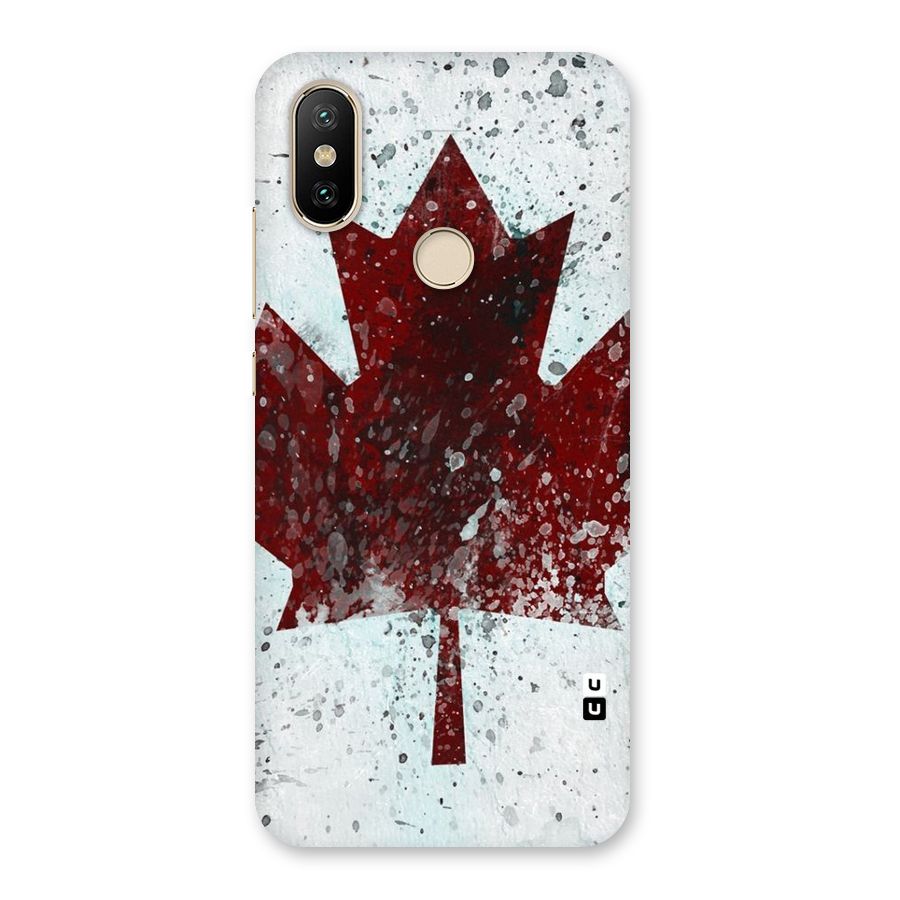 Red Maple Snow Back Case for Mi A2