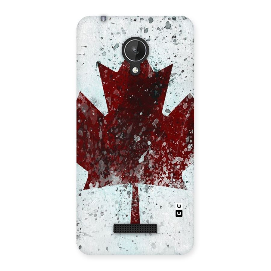 Red Maple Snow Back Case for Micromax Canvas Spark Q380