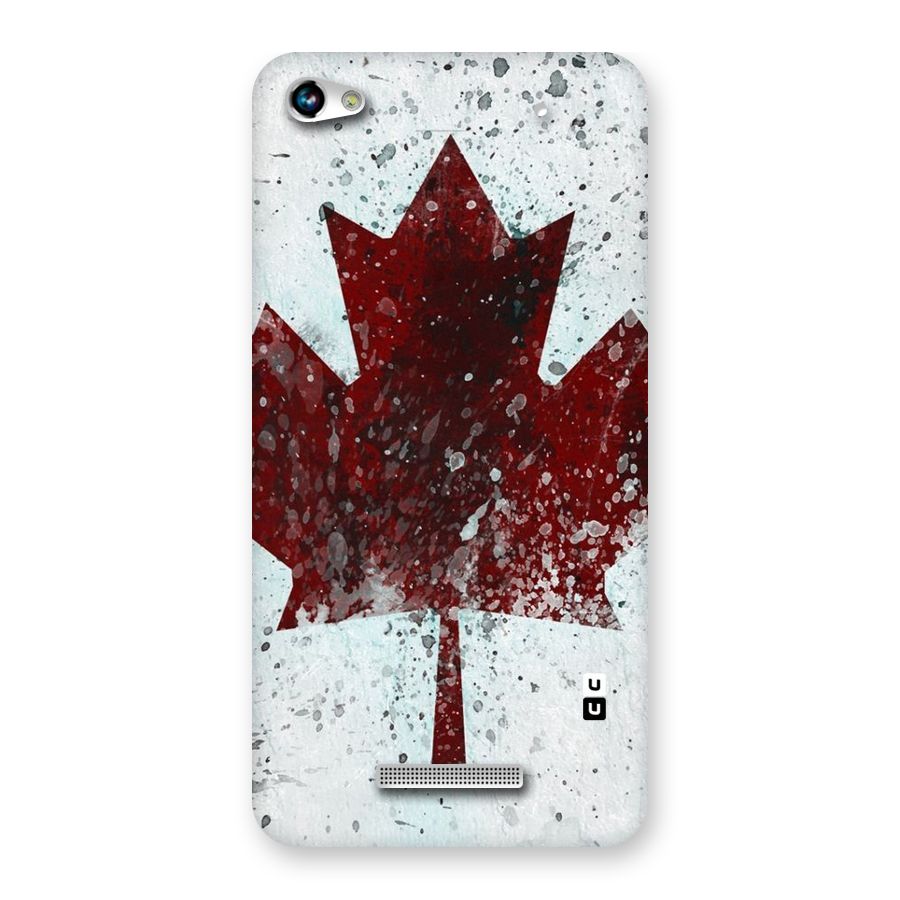 Red Maple Snow Back Case for Micromax Hue 2