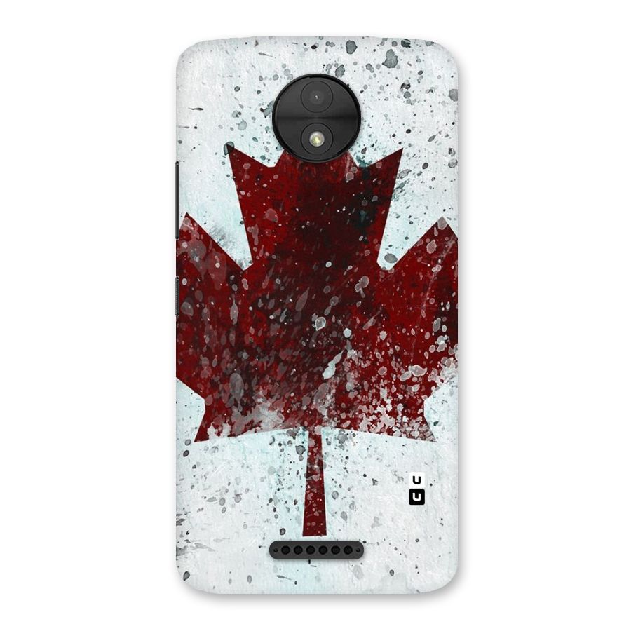 Red Maple Snow Back Case for Moto C