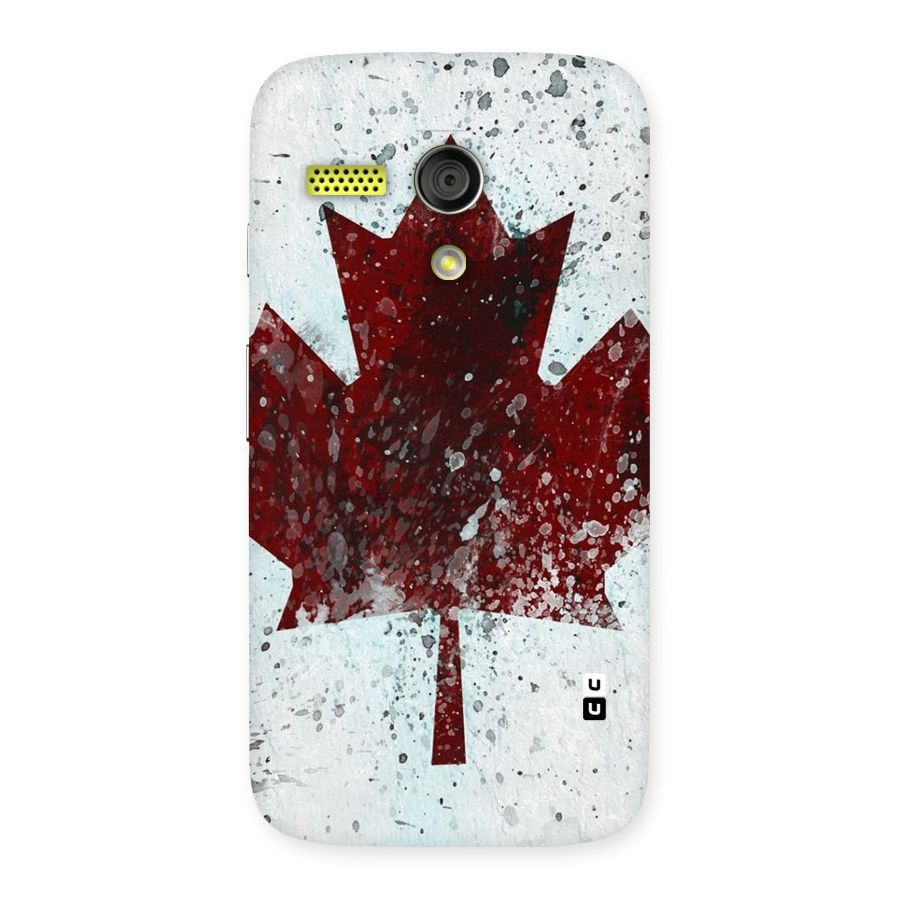 Red Maple Snow Back Case for Moto G