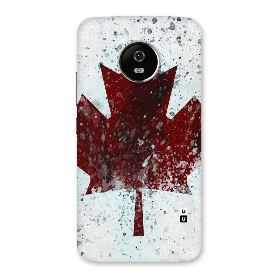 Red Maple Snow Back Case for Moto G5