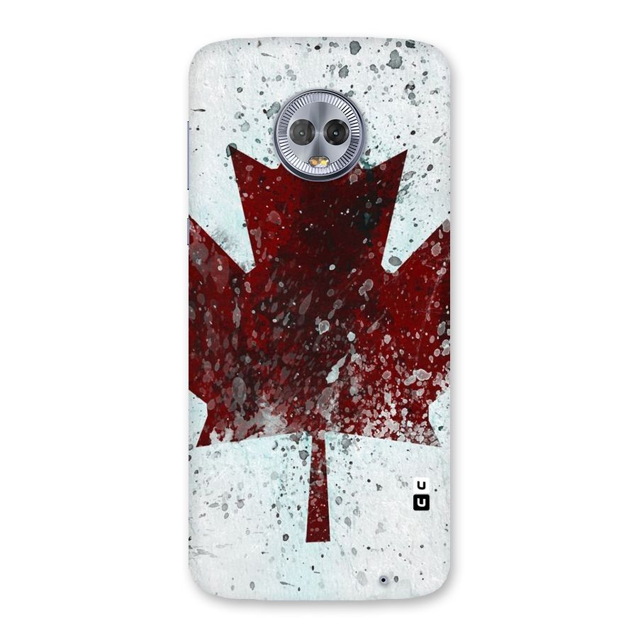 Red Maple Snow Back Case for Moto G6 Plus