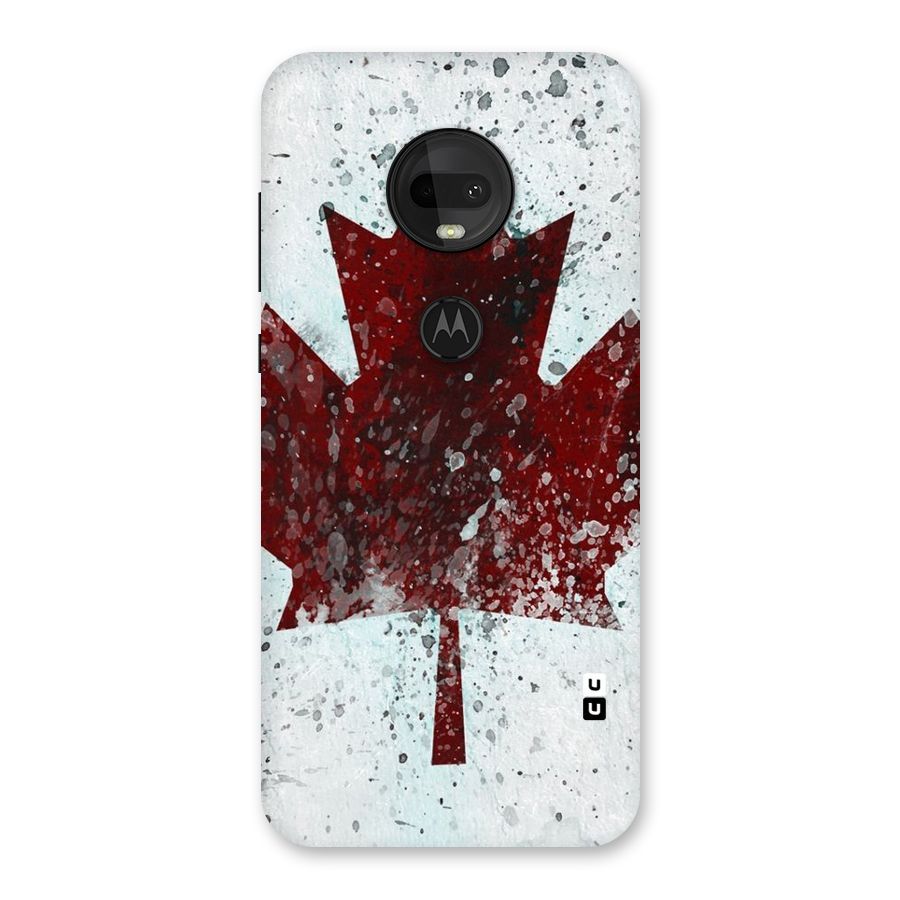Red Maple Snow Back Case for Moto G7