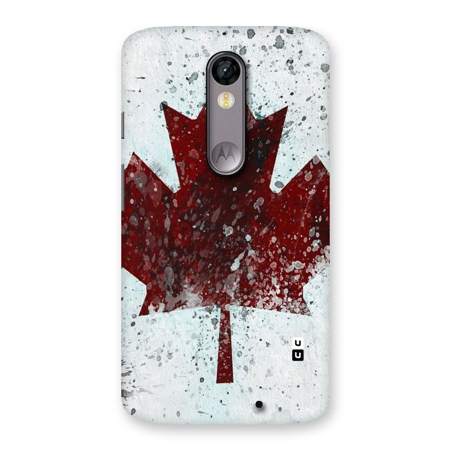 Red Maple Snow Back Case for Moto X Force