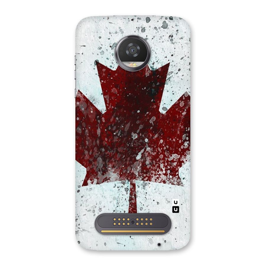 Red Maple Snow Back Case for Moto Z2 Play