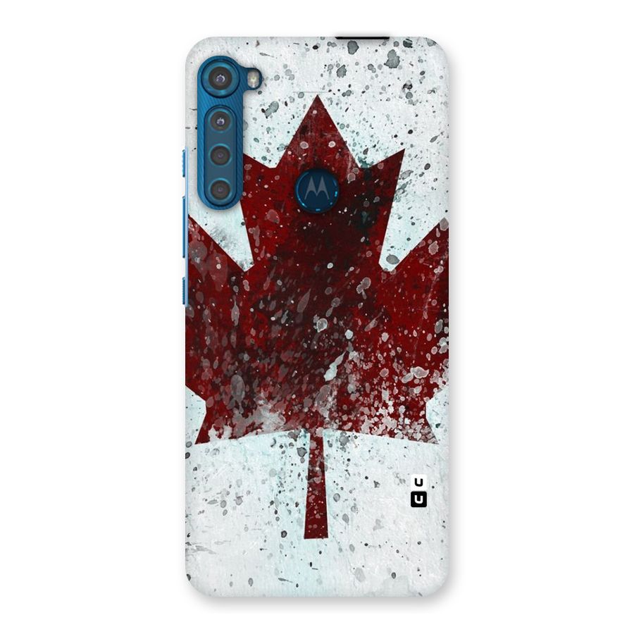 Red Maple Snow Back Case for Motorola One Fusion Plus
