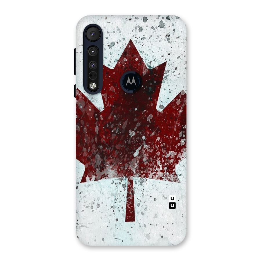 Red Maple Snow Back Case for Motorola One Macro