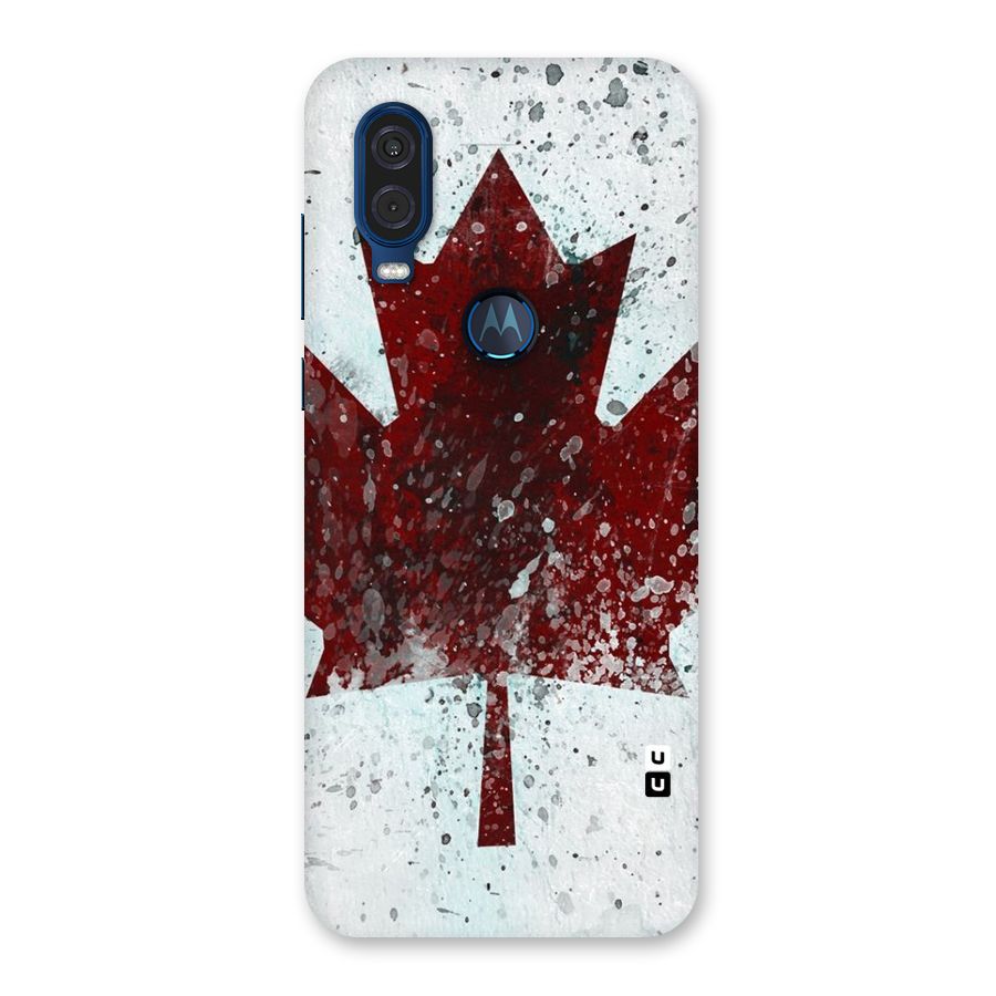 Red Maple Snow Back Case for Motorola One Vision