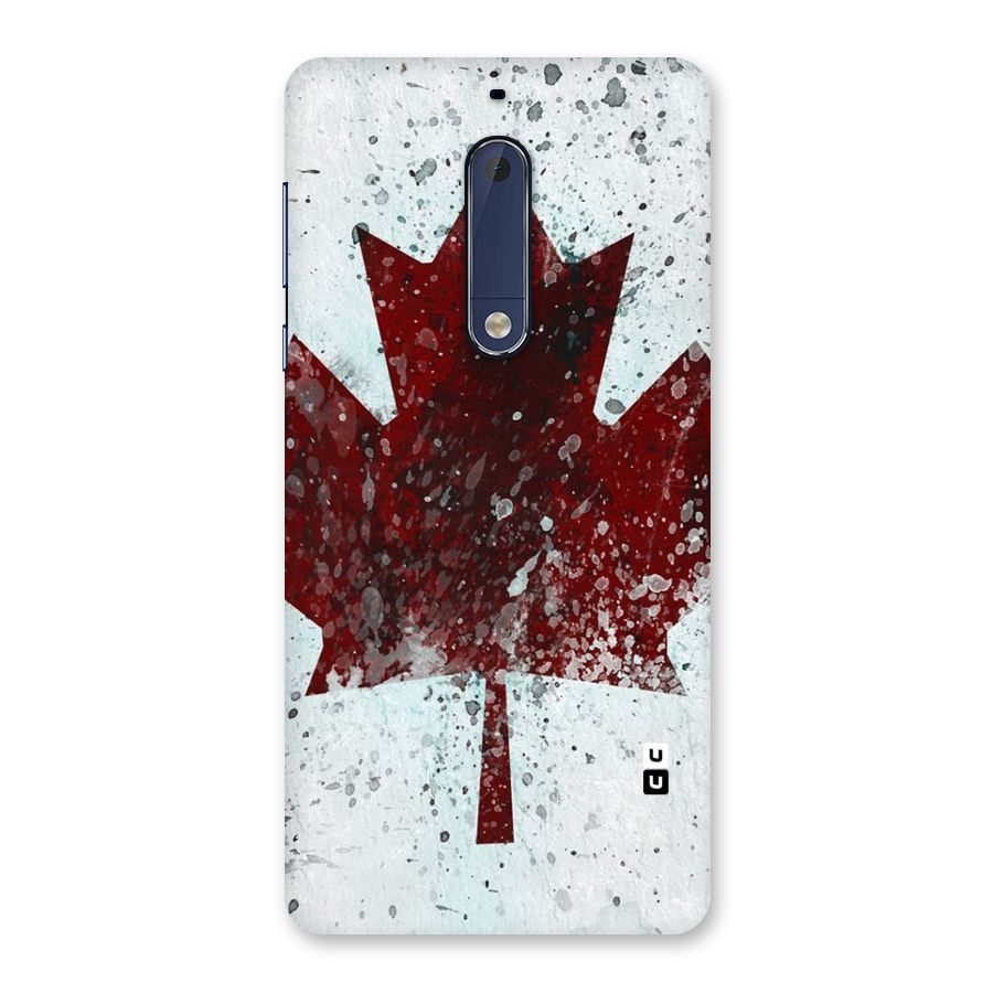 Red Maple Snow Back Case for Nokia 5