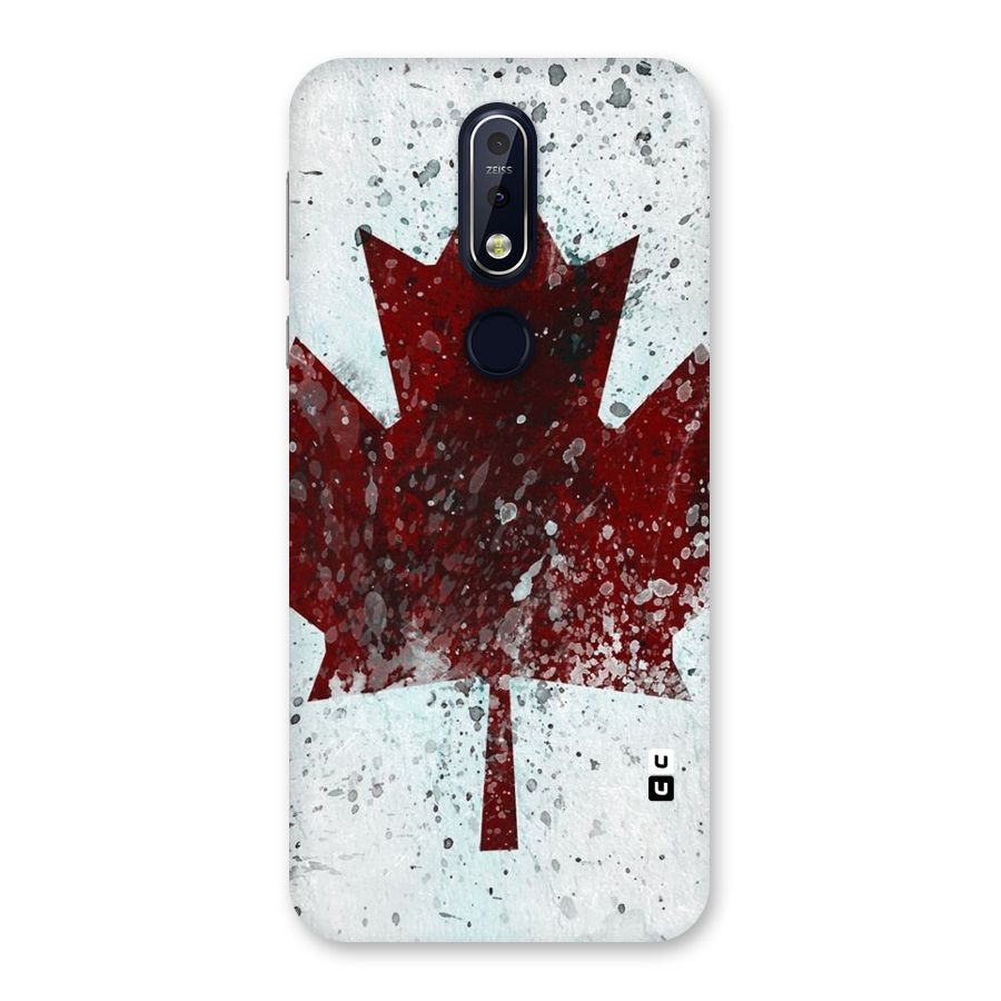 Red Maple Snow Back Case for Nokia 7.1