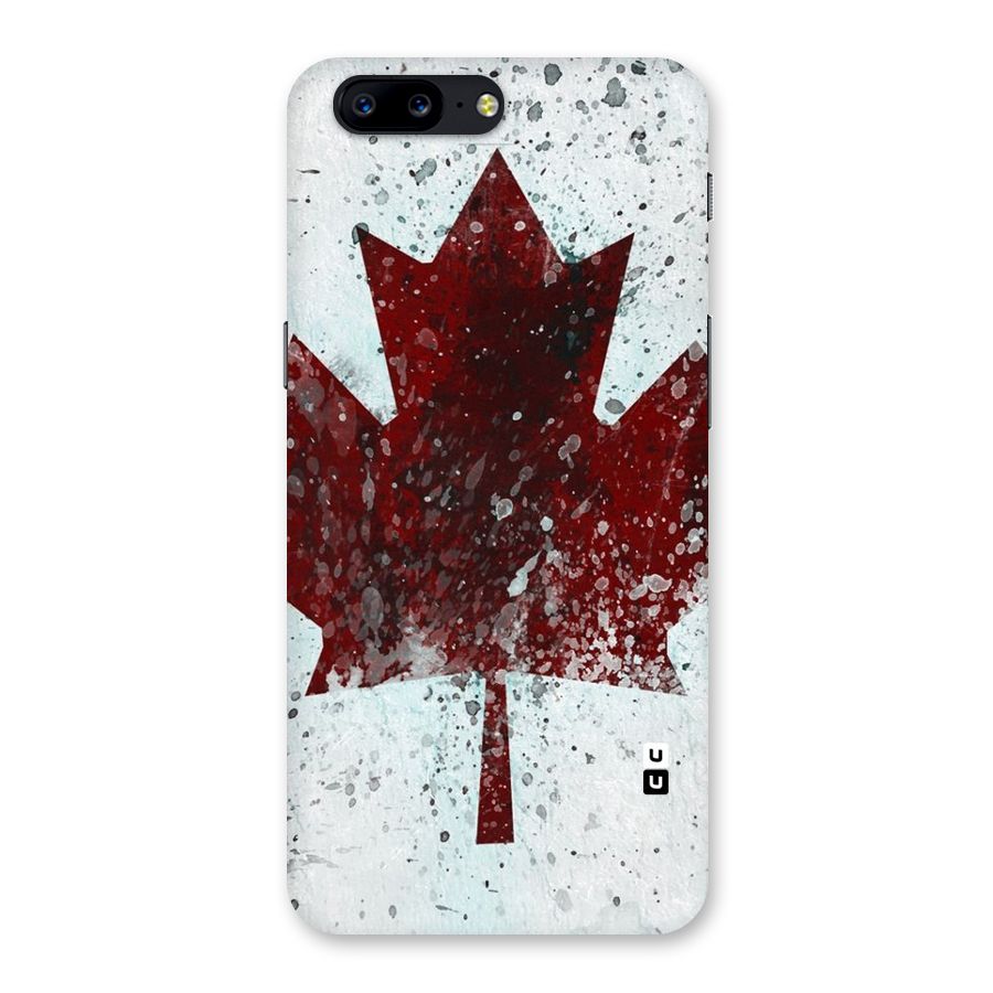 Red Maple Snow Back Case for OnePlus 5