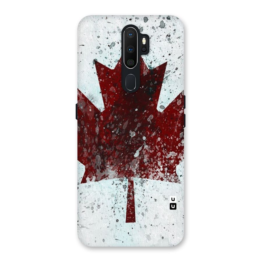 Red Maple Snow Back Case for Oppo A5 (2020)