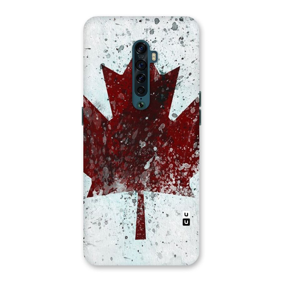 Red Maple Snow Back Case for Oppo Reno2