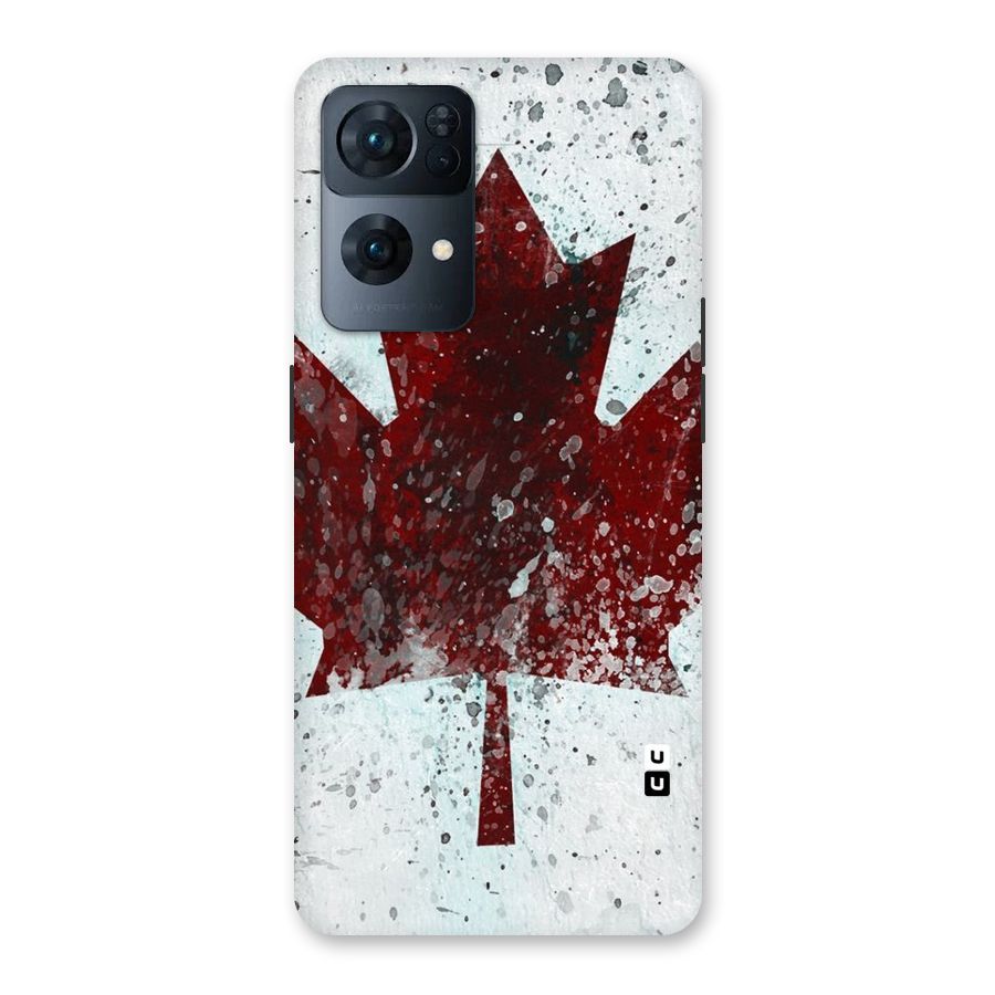 Red Maple Snow Back Case for Oppo Reno7 Pro 5G