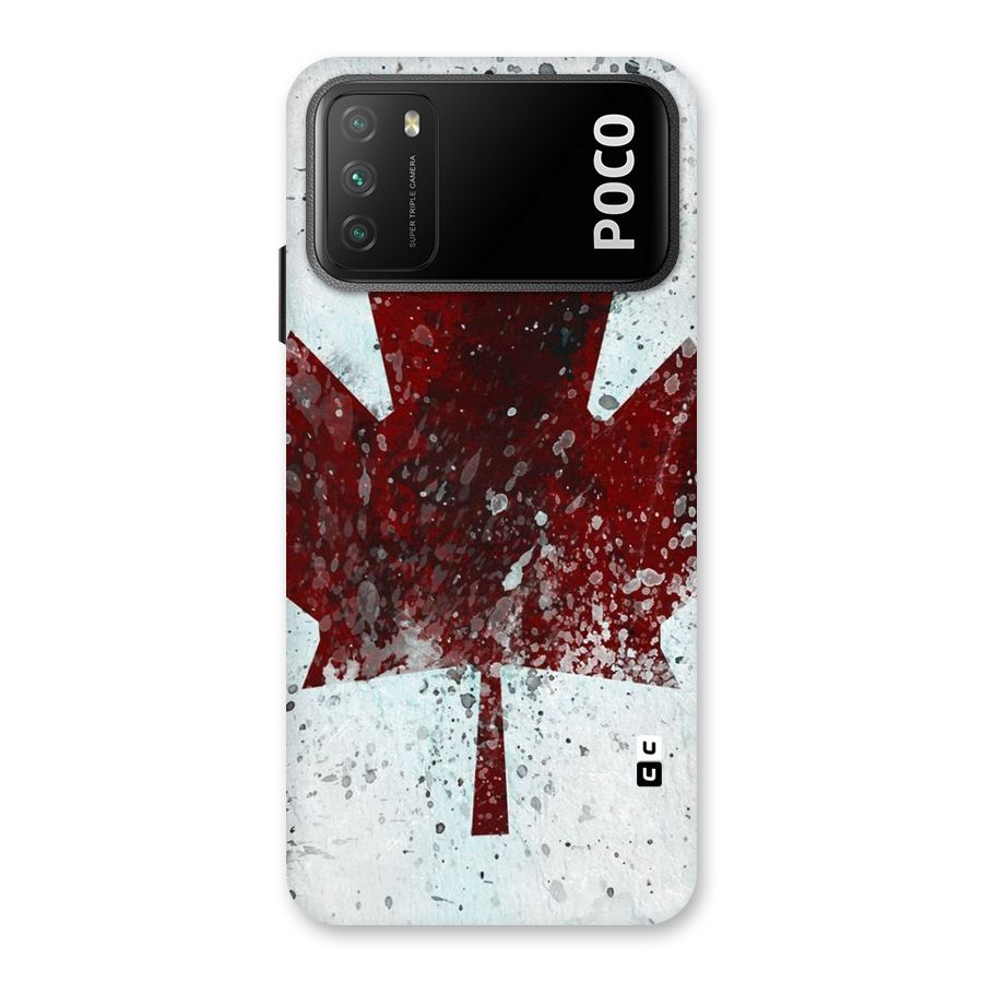 Red Maple Snow Back Case for Poco M3