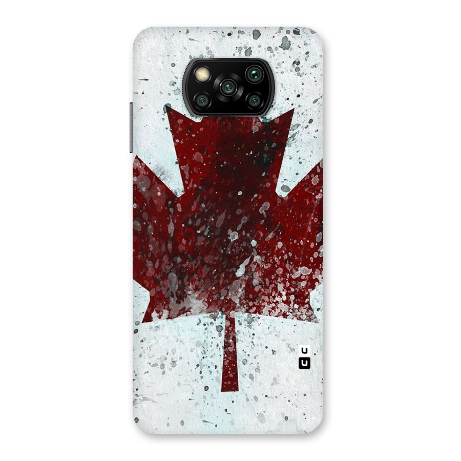 Red Maple Snow Back Case for Poco X3