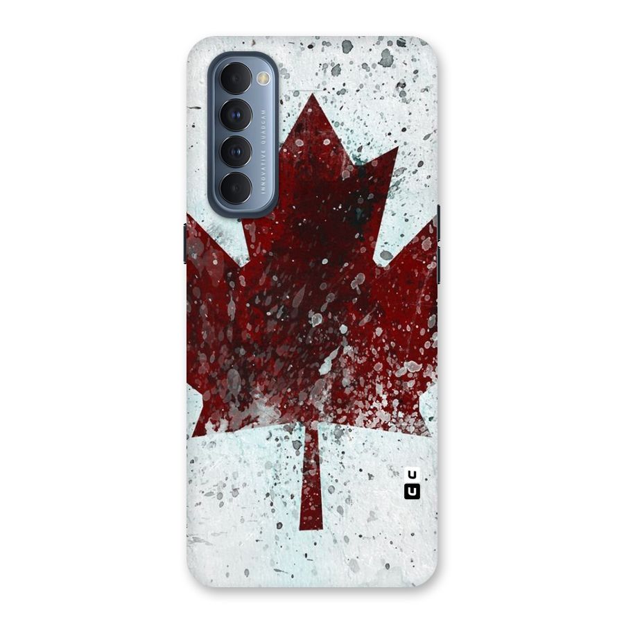 Red Maple Snow Back Case for Reno4 Pro